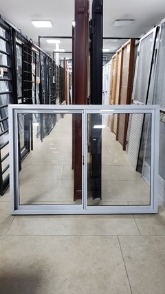 Ventana 150 x 110 CLASICA aluminio blanco con vidrios - comprar online