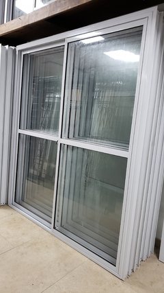 Ventana 180 x 200 REFORZADA aluminio blanco con vidrios