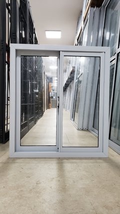 Ventana 80 x 90 CLASICA aluminio blanco con vidrios