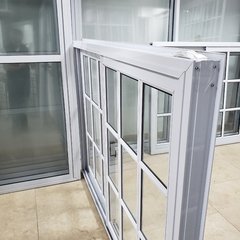 Ventana 150 x 110 REFORZADA aluminio blanco con V/ Repartidos