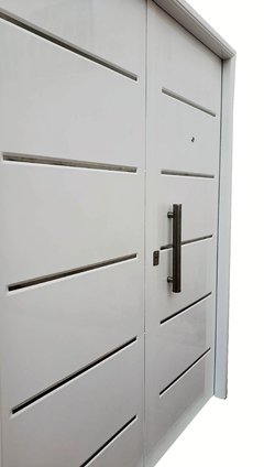 Puerta Surmetal Capri RESIDENCIAL 166 PINTURA FINAL blanco derecha - comprar online