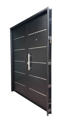 Puerta Surmetal Capri RESIDENCIAL 166 PINTURA FINAL negro derecha - comprar online