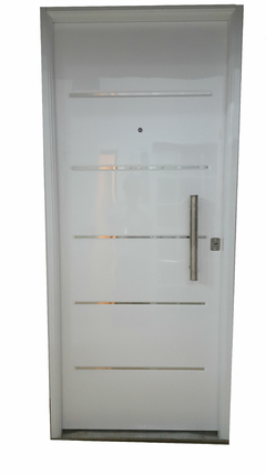 Puerta Surmetal Capri con barral insertos inyect 80 PINTURA FINAL blanco derecha - comprar online