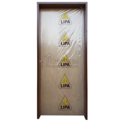 Puerta placa cedro Liplac 80 x 15 (87 x 205 x 17 final) ch 18 derecha