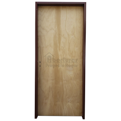 Puerta placa pino Liplac 80 x 10 (87 x 205 x 12 final) ch 18 derecha