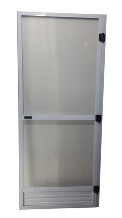 Puerta mosquitero 87 x 202 con 25 revestimiento y travesaño tire derecho