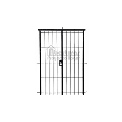 Puerta reja CON MARCO con cerradura de 150x200 tire izquierdo - comprar online