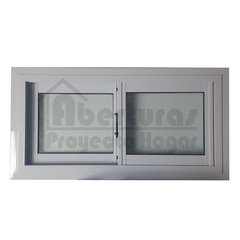 Ventana 80 x 40 REFORZADA aluminio blanco con vidrios - Aberturas Proyecto Hogar