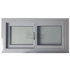 Ventana 80 x 40 REFORZADA aluminio blanco con vidrios - comprar online