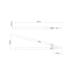 Tesourão De Poda Cabo Em Madeira 60Cm - Tramontina 78360505 - Eco Irrigação e Jardim