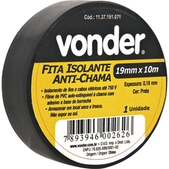 Fita Isolante 19Mm X 10M - Vonder | 11.37.191.013