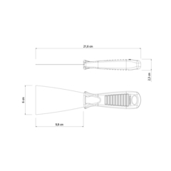 Espátula Flexível 06Cm C/Cabo Plástico - Tramontina| 77396065 - comprar online