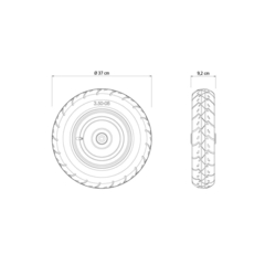 Roda Car. Mão Pneu C/Cam C/Bucha 3.5 - Tramontina 77741041 - comprar online