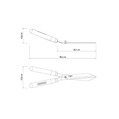 Tesoura Cerca Viva Lâmina Metálica Cabo De Madeira - Tramontina 78330125 - Eco Irrigação e Jardim