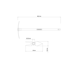 Sacho Coração C/ Cabo Curto 60Cm - Tramontina | 77800201 - comprar online