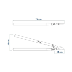 Tesourão De Poda Cabo Em Madeira 43Cm - Tramontina 78360505 - Eco Irrigação e Jardim