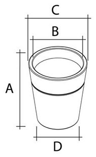 Vaso Luna 50 Mate - Verdy Vasos - comprar online