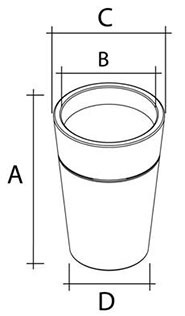 Vaso Luna 65 Mate - Verdy Vasos - comprar online