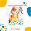 Caderneta de Saúde e Vacinação Personalizada com Capa Dura - Down Menina