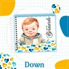Albúm de Fotos e Recordações / Livro do Bebê - Down Menino