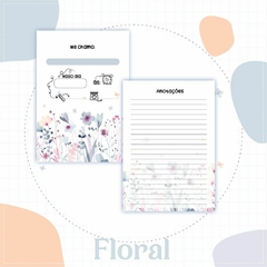 Caderneta de Saúde e Vacinação Personalizada com Capa Dura - Floral Lilás - comprar online
