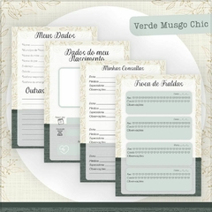 Caderneta de Saúde e Vacinação Personalizada com Capa Dura - Verde Musgo Chic - comprar online