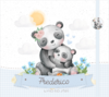 Albúm de Fotos e Recordações / Livro do Bebê Panda Mãe e Filho
