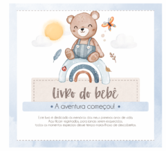 Albúm de Fotos e Recordações / Livro do Bebê Ursinho Arco Íris - comprar online