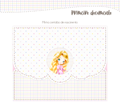 Albúm de Fotos e Recordações / Livro do Bebê Princesa Rapunzel - Mundinho do Papel