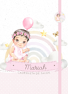 Caderneta de Saúde e Vacinação Personalizada com Capa Dura - Arco Íris Baby Girl