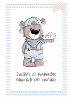 Caderneta de Saúde e Vacinação Personalizada com Capa Dura - Ursinho Fashion na internet