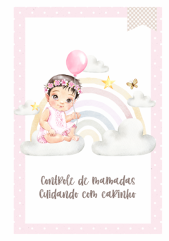 Caderneta de Saúde e Vacinação Personalizada com Capa Dura - Arco Íris Baby Girl na internet