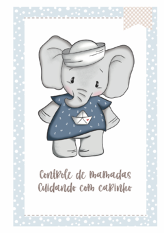 Caderneta de Saúde e Vacinação Personalizada com Capa Dura - Elefante Marinheiro na internet