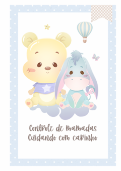 Caderneta de Saúde e Vacinação Personalizada com Capa Dura - Ursinho Pooh Cute na internet