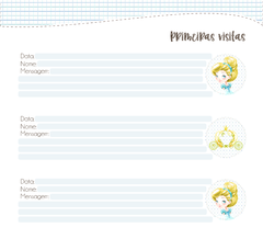 Imagem do Albúm de Fotos e Recordações / Livro do Bebê Princesa Cinderela