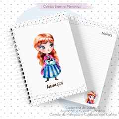 Caderneta de Saúde e Vacinação Personalizada com Capa Dura - Princesa Ana Frozen - comprar online