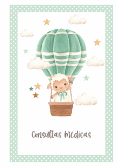 Imagem do Caderneta de Saúde e Vacinação Personalizada com Capa Dura - Ovelha Cute Boy