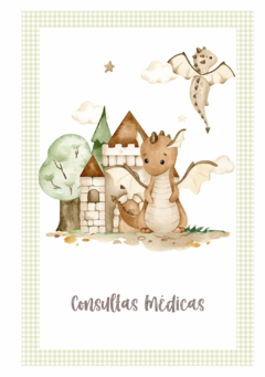 Imagem do Caderneta de Saúde e Vacinação Personalizada com Capa Dura - Meu Querido Dragão