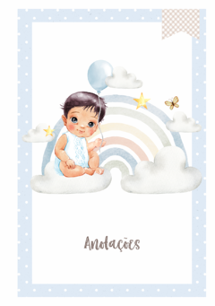 Caderneta de Saúde e Vacinação Personalizada com Capa Dura - Arco Íris Baby Boy - comprar online