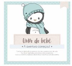 Albúm de Fotos e Recordações / Livro do Bebê Pinguim Cute - comprar online