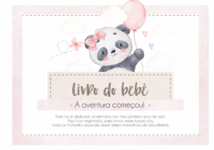 Albúm de Fotos e Recordações / Livro do Bebê Panda Baby Girl