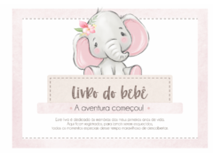 Albúm de Fotos e Recordações / Livro do Bebê Elefantinha Cute - comprar online