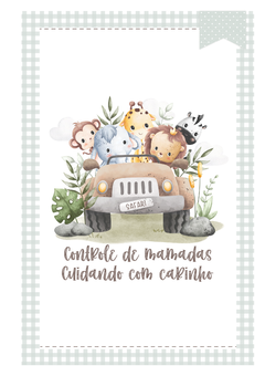 Caderneta de Saúde e Vacinação Personalizada com Capa Dura - Safari Cute Baby na internet