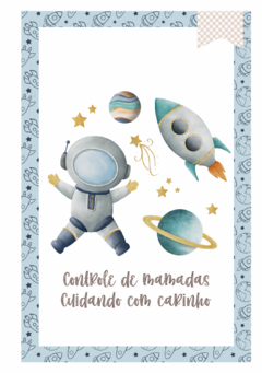Caderneta de Saúde e Vacinação Personalizada com Capa Dura - Monograma Astronauta Boy na internet