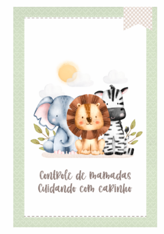 Caderneta de Saúde e Vacinação Personalizada com Capa Dura - Monograma Safari Boy na internet
