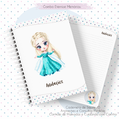 Caderneta de Saúde e Vacinação Personalizada com Capa Dura - Princesa Elsa Frozen - comprar online