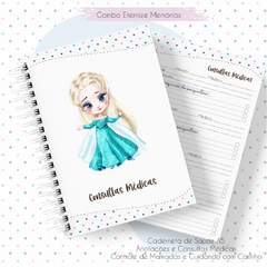 Caderneta de Saúde e Vacinação Personalizada com Capa Dura - Princesa Elsa Frozen na internet