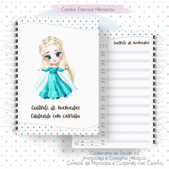 Caderneta de Saúde e Vacinação Personalizada com Capa Dura - Princesa Elsa Frozen - loja online
