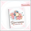 Caderneta de Saúde e Vacinação Personalizada com Capa Dura - Passarinho Floral