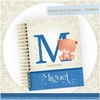 Caderneta de Saúde e Vacinação Personalizada com Capa Dura - Linho Azul Ursinho